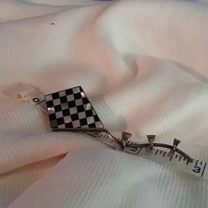 Vintage GFMW Mosaic Harlequin Sterling Pin/Brooch